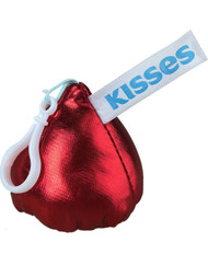 Hershey Kiss Shimmering Plush 3 inch Stuffed Red Valentine Kiss With Clip