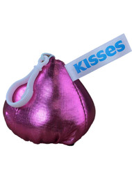 Hershey Kiss Shimmering Plush 3 inch Stuffed Pink Valentine Kiss With Clip