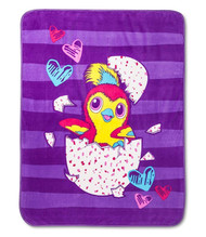 Jay Franco Hatchimals Micro Plush Purple Throw Blanket 48x60