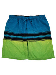 Mens Blue & Lime Swim Trunks Surf Shorts Board Shorts XL