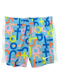 Nike Dry Girls Blue Graffiti Dri-fit Running Track Athletic Shorts