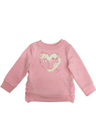 Infant Girls Pink Heart Kitty Cat Sweatshirt Top Baby Sweat Shirt
