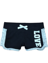 Girls Black & Gray Speckled Love Athletic Shorts