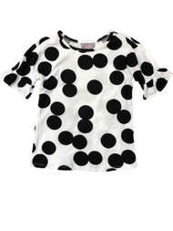 Infant & Toddler Girls Black & White Polka Dot Dress Cotton Blend Sundress