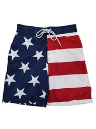 Mens USA Patriotic US Flag American Flag Swim Trunks Board Shorts