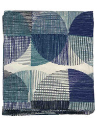 Project 62 Blue Circle Geometric Fabric Shower Curtain, Cotton Bath Decor