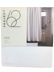 Project 62 Tropical White Fabric Shower Curtain, Botanical Bath Decor