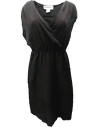 Kardashian Collection Womens Solid Black Cross Body Sun Dress Summer Sundress 18