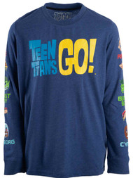 DC Comics Boys Blue Teen Titans Go! Long Sleeve T-Shirt Tee Shirt