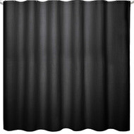 Maytex Textured Black Waffle Weave Fabric Shower Curtain
