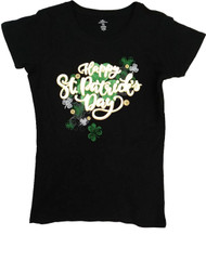 Womens Happy St Patricks Day Holiday T-Shirt Shamrock Clover Tee