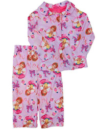 Disney Toddler Girls Pink Flannel Fancy Nancy Pajamas Sleep Set 2T