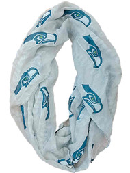 Womens Gray & Blue Seattle Seahawks Football NFL Infinity Eternity Scarf