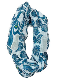 Womens Blue & Gray Seattle Seahawks Football NFL Infinity Eternity Scarf