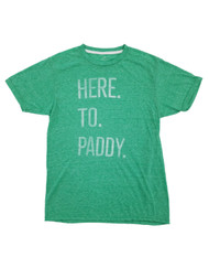 Mens Heather Green Here To Paddy St. Patrick's Day T-Shirt Graphic Tee M