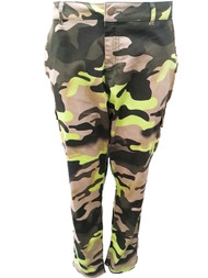 Womens Kardashian Kollection Green Camo Denim 5 Pocket Camouflage Jean