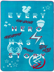 Marvel Rising Secret Warriors Plush Twin Bed or Toddler Blanket, Hero 62"x90"
