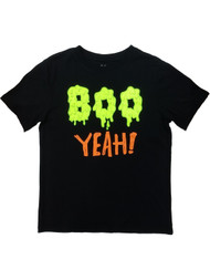 Boys Black & Green Slime Boo Yeah Halloween T-Shirt Costume Tee Shirt