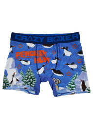 Mens Penguin Hunt Christmas Holiday Novelty Underwear Boxer Briefs