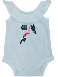 Infant Girls White Ruffle Toucan Nap With Us Bodysuit Baby Bird Shirt
