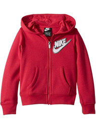 Nike Little Girls Hot Pink Smile Face Swoosh Zip Hoodie Sweatshirt Jacket