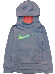 Nike Therma Girls Ashen Slate Gray Swoosh Hoodie Sweatshirt Jacket Dri-fit