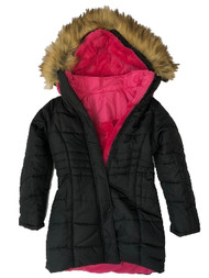 Girls Black 3in1 Convertible Puffer Ski Jacket Hooded Winter Snow Coat