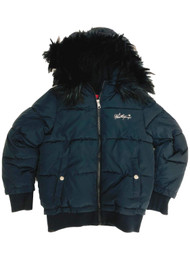 Weatherproof Girls Navy Blue Puffer Ski Jacket Hooded Winter Snow Coat