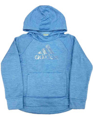 Adidas Girls Blue Lilac Shimmer Hoodie Sweatshirt Jacket