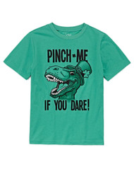 Boys St. Patrick's Day T-Shirt Green Dinosaur Pinch Me Dino Tee