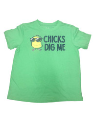 Toddler Boys Green Easter Tee Shirt Cool Chicks Dig Me Sunglasses T-Shirt