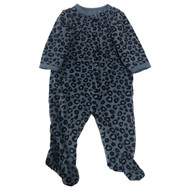 Carters Infant Girls Blue Leopard Print Sleeper Footie Pajamas Sleep & Play