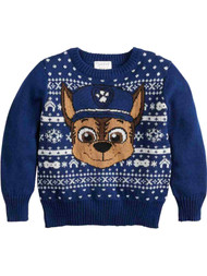 Paw Patrol Toddler Boys Chase Christmas Holiday Knit Sweater
