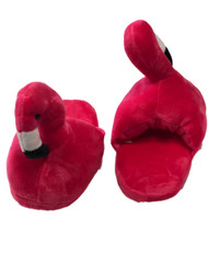 Girls Plush Hot Pink Flamingo Slippers Scuffs House Shoes Slides