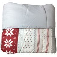 The Big One Twin XL Down Alternative Comforter Reversible Red & Gray Fair Isle