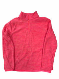 Xersion Girls Pink Speckle Fleece Quarter Zip Jacket Sweatshirt