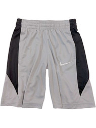 Nike Dri-Fit Boys Light Gray & Black Athletic Basketball Shorts Wolf Grey