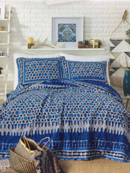 Justina Blakeney by Makers Collective Himaya Full Queen Quilt Set - 3 Piece Blue