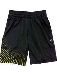 Xersion Boys Black & Yellow Dot Athletic Basketball Shorts