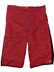 Xersion Boys Red & Black Geometric Print Swim Trunk Board Shorts