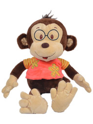 Linzy Toys Plush Owen The Monkey With T-Shirt 18" Jungle Ape Stuffed Animal Pal