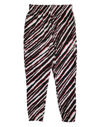Mens Black White & Red Zebra Stripe Sleep Pants Lounge Pants Pajama Bottoms