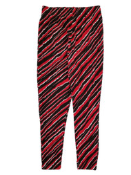 Mens Red Black & White Zebra Stripe Sleep Pants Lounge Pants Pajama Bottoms