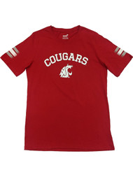Boys Crimson & White Washington State University Cougars Athletic WSU T-Shirt XL