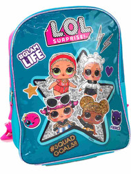 LOL Surprise #Squad Goals Sports 15" School Backpack - Girls Book Bag