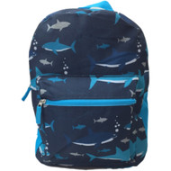 Walmart Blue Shark 14" Backpack, Kids Canvas School Book Bag
