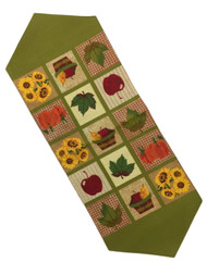 Celebrate Harvest Sunflower & Pumpkin Patchwork Table Runner, 13x36 Autumn Decor