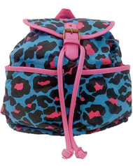Disney Girl Meets World Blue & Pink Cheetah Backpack, School Travel Fashion Bag