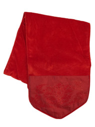 Holiday Time Premium Christmas Red Velour Table Runner & Glistening Brocade, 72"