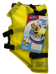 Swimways Dog Life Jacket Yellow Doggie Swim Vest Small 10-20 Pounds